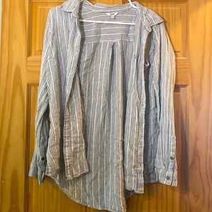 It’s a large Sonoma gray and white cardigan.